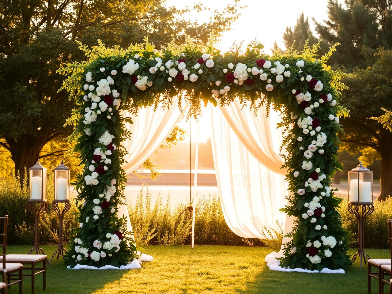 Floral ceremony arch